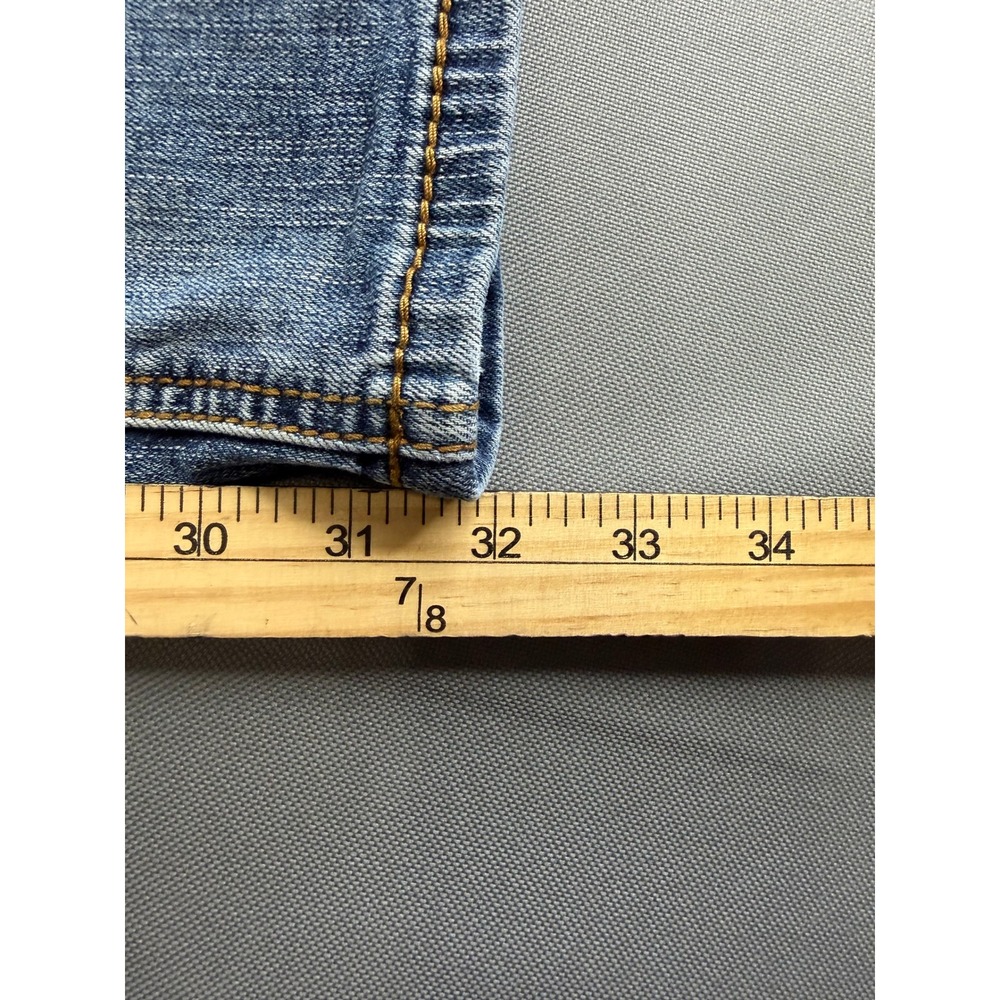 Grace in LA Distressed Bootcut Jeans Womens Blue Ripped Frayed 34x32 - Picture 11 of 11